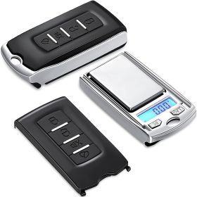 Mini Electronic Digital Pocket Scale 100g 0.01g/200g 0.01g Mini Key Style Portable Precision Weighing LCD Backlit Display For Jewelry Gold; Sterl (Heavy Weight: 200g/0.01g)